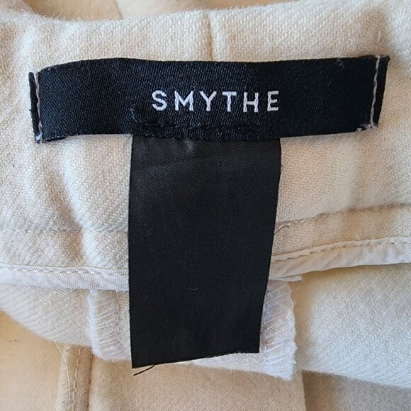 Smythe Womens 0 Pants Flared Ankle High Rise Ivory Dress Pants Trousers Preppy - Picture 8 of 9
